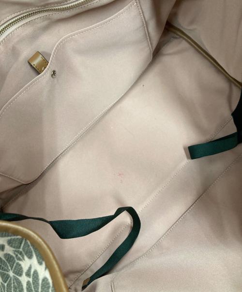 Kate Spade（ケイトスペード）Kate Spade (ケイトスペード) フラワージャガードストライプエブリシングラージトート ピンクの古着・服飾アイテム