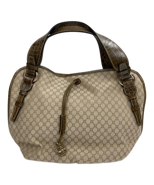 CELINE（セリーヌ）CELINE (セリーヌ) 総マカダムハンドバッグ ベージュの古着・服飾アイテム