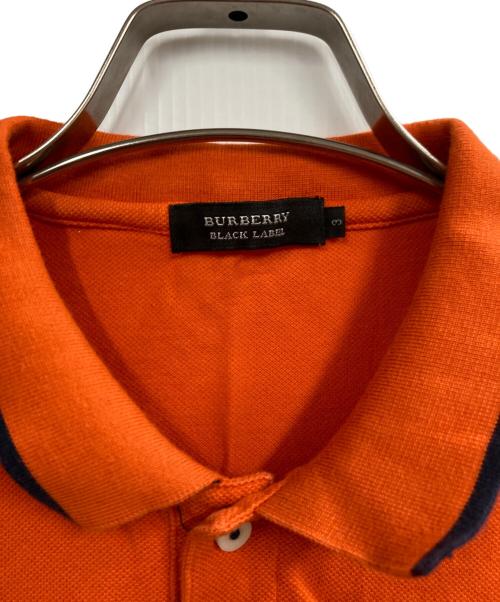 BURBERRY BLACK LABEL（バーバリーブラックレーベル）BURBERRY BLACK LABEL (バーバリーブラックレーベル) ポロシャツ オレンジ サイズ:3の古着・服飾アイテム