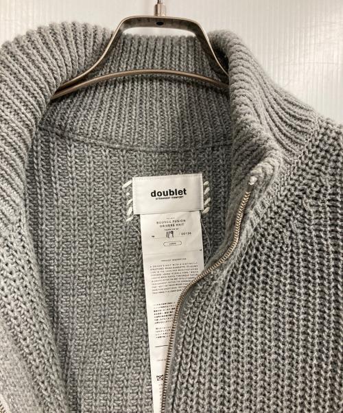 doublet（ダブレット）doublet (ダブレット) BOUNCE FUSION DRIVERS KNIT グレー サイズ:Lの古着・服飾アイテム