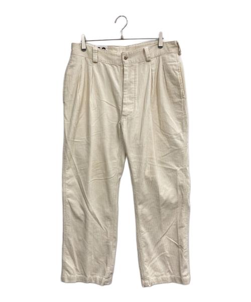 waiper（ワイパー）waiper (ワイパー) M-52 ツータック コーデュロイ トラウザー アイボリー サイズ:36の古着・服飾アイテム