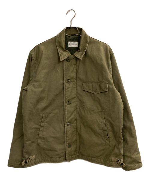 waiper（ワイパー）WAIPER (ワイパー) US NAVY A-2 デッキジャケット オリーブ サイズ:XLの古着・服飾アイテム