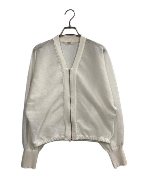 MACPHEE（マカフィー）MACPHEE (マカフィー) ドライレーヨン Vネックカーディガン ホワイト サイズ:Sの古着・服飾アイテム