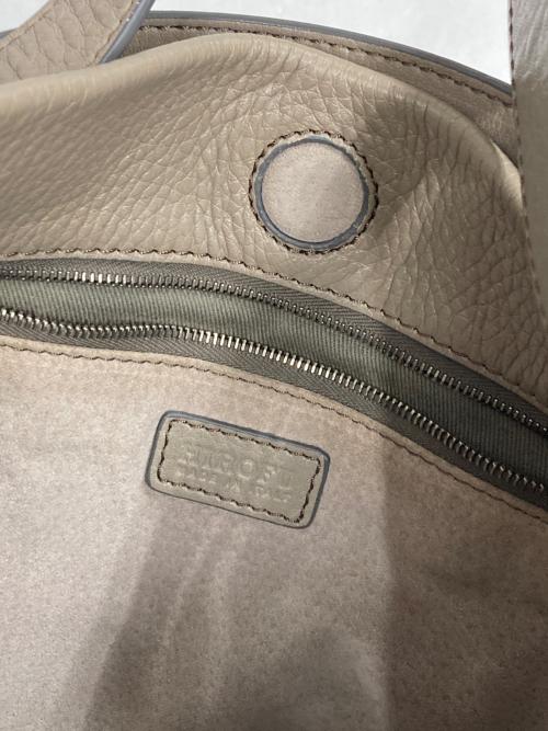 HIROFU（ヒロフ）HIROFU (ヒロフ) レザー2WAYショルダーバッグ ベージュの古着・服飾アイテム