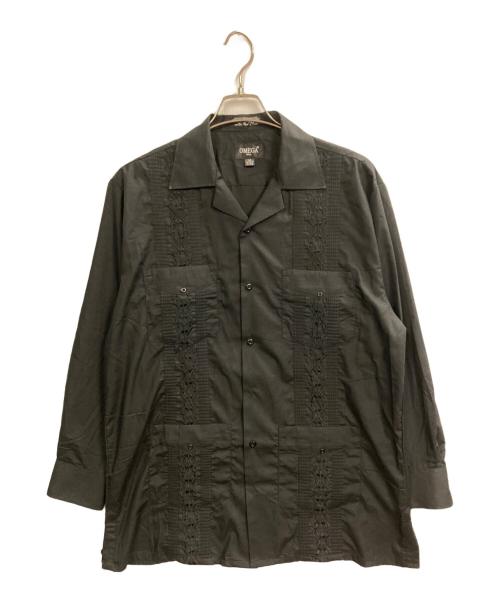 OMEGA（オメガ）OMEGA (オメガ) キューバシャツ ブラック サイズ:Mの古着・服飾アイテム