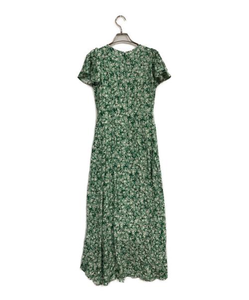 FRAY ID（フレイ アイディー）FRAY ID (フレイ アイディー) カシュクールプリントワンピース グリーンの古着・服飾アイテム