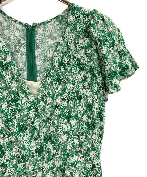 FRAY ID（フレイ アイディー）FRAY ID (フレイ アイディー) カシュクールプリントワンピース グリーンの古着・服飾アイテム