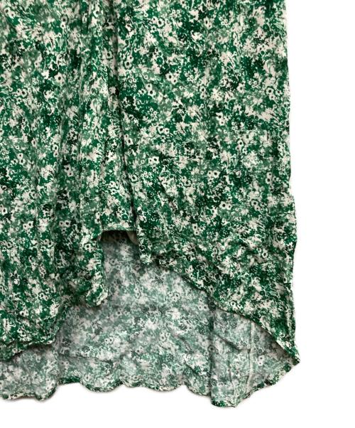 FRAY ID（フレイ アイディー）FRAY ID (フレイ アイディー) カシュクールプリントワンピース グリーンの古着・服飾アイテム