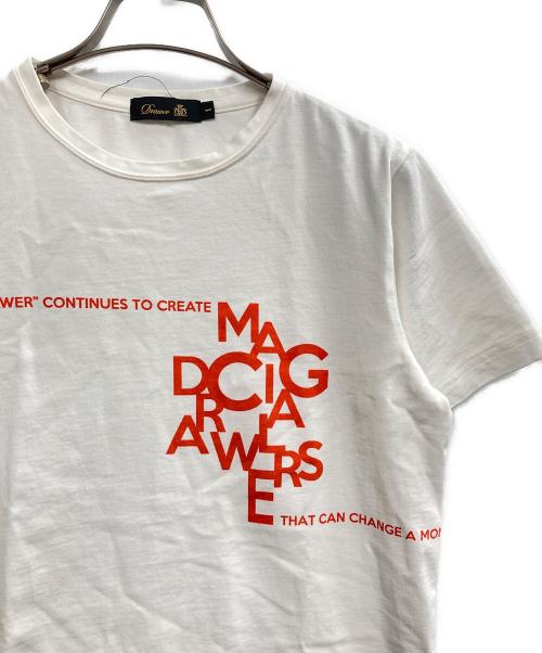 DRAWER（ドゥロワー）Drawer (ドゥロワー) ロゴプリントTシャツ ホワイト サイズ:1の古着・服飾アイテム