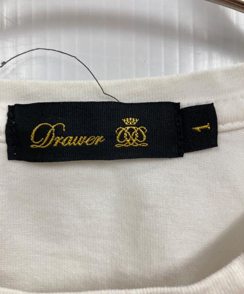 DRAWER（ドゥロワー）Drawer (ドゥロワー) ロゴプリントTシャツ ホワイト サイズ:1の古着・服飾アイテム