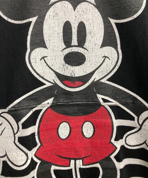 DISNEY（ディズニー）DISNEY (ディズニー) SPIRIT JERSEY (スピリット ジャージー) ミッキープリントボーダーカットソー ブラック サイズ:Mの古着・服飾アイテム