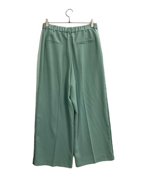 自由区（ジユウク）自由区 (ジユウク) バックサテンジョーゼットワイド パンツ エメラルドグリーン サイズ:46の古着・服飾アイテム