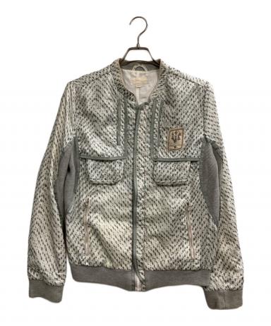 DIESEL 異素材　ライダースジャケット 中古・古着通販】DIESEL (ディーゼル) 異素材ジャケット グレー サイズ