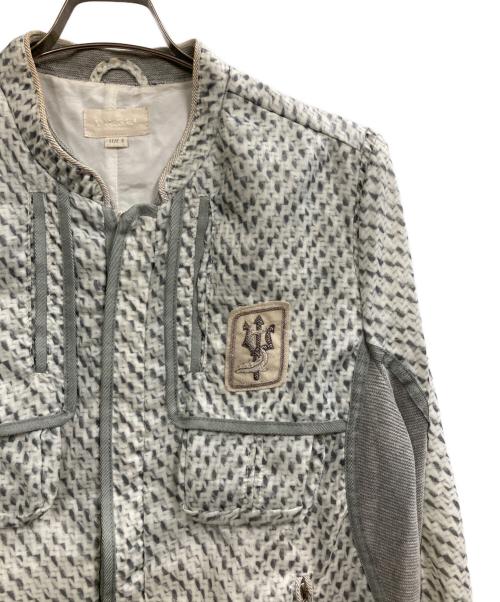 DIESEL（ディーゼル）DIESEL (ディーゼル) 異素材ジャケット グレー サイズ:Sの古着・服飾アイテム
