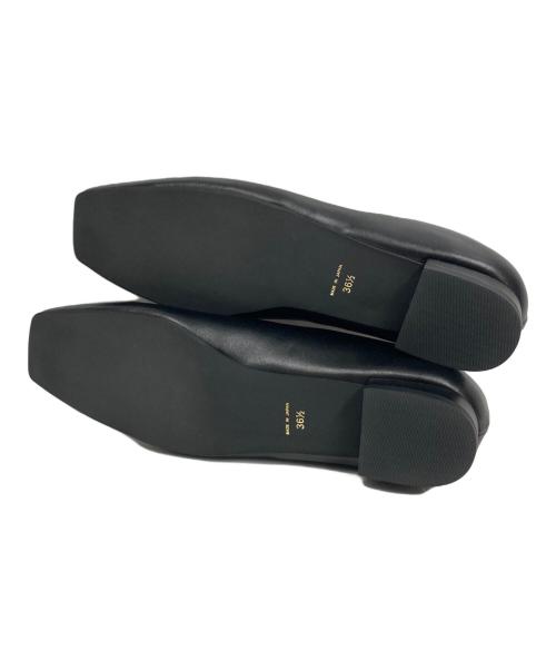 UNITED ARROWS（ユナイテッドアローズ）UNITED ARROWS (ユナイテッドアローズ) スクエアフラットパンプス ブラック サイズ:36 1/2の古着・服飾アイテム