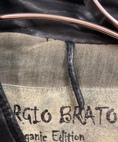 GIORGIO BRATO（ジョルジョブラッド）GIORGIO BRATO (ジョルジョブラッド) レザージャケット ブラック サイズ:46の古着・服飾アイテム