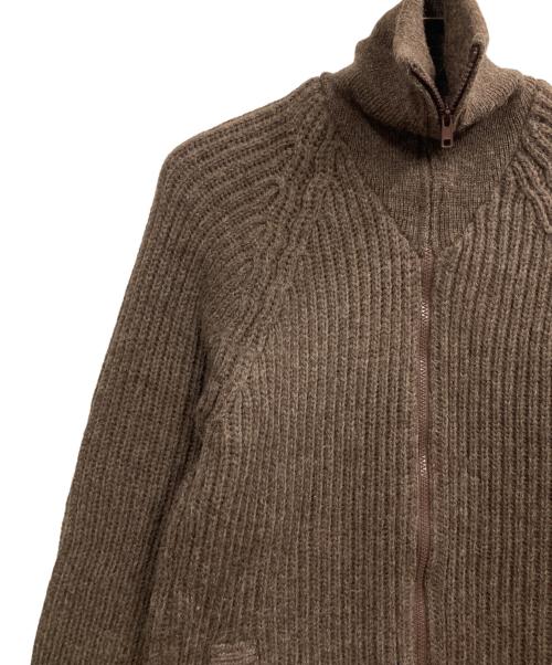 Highland（ハイランド）Highland (ハイランド) エルボーパッチニットジャケット ブラウン サイズ:Lの古着・服飾アイテム