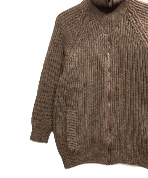 Highland（ハイランド）Highland (ハイランド) エルボーパッチニットジャケット ブラウン サイズ:Lの古着・服飾アイテム