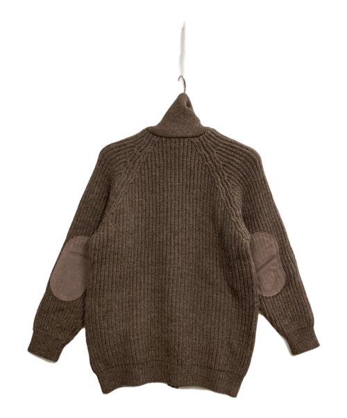 Highland（ハイランド）Highland (ハイランド) エルボーパッチニットジャケット ブラウン サイズ:Lの古着・服飾アイテム