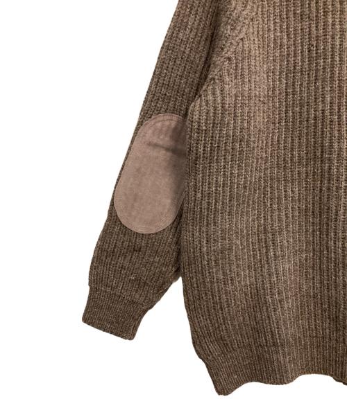 Highland（ハイランド）Highland (ハイランド) エルボーパッチニットジャケット ブラウン サイズ:Lの古着・服飾アイテム