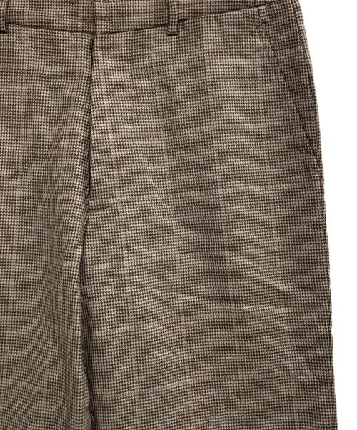 Maison Margiela（メゾンマルジェラ）Maison Margiela (メゾンマルジェラ) チェックスラックス ブラウン サイズ:44の古着・服飾アイテム