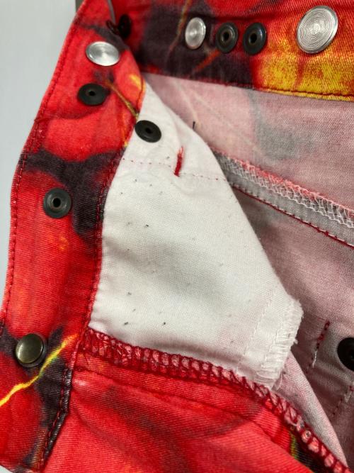 D&G（ディーアンドジー）D&G (ディーアンドジー) チェリー柄ストレッチスカート レッド サイズ:24/38の古着・服飾アイテム