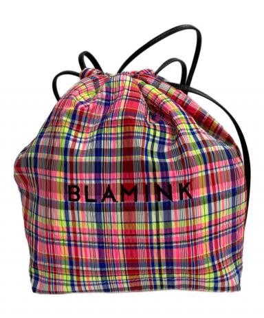 中古・古着通販】BLAMINK (ブラミンク) マドラスチェック巾着バッグ