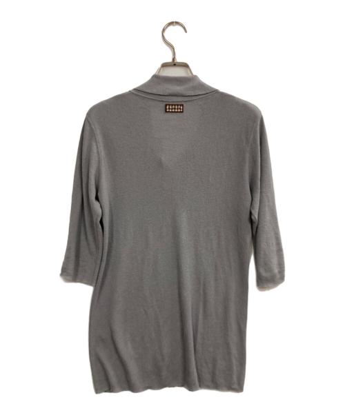 BLAMINK（ブラミンク）BLAMINK (ブラミンク) BLMK 14Gレギュラーカラーショートスリーブニット グレー サイズ:38の古着・服飾アイテム