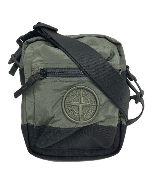 STONE ISLAND（ストーンアイランド）STONE ISLAND (ストーンアイランド) エコニールナイロンショルダーバッグ オリーブの古着・服飾アイテム