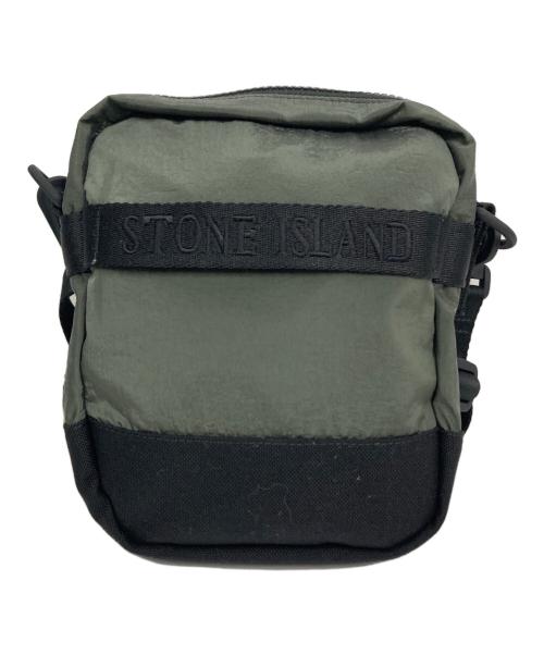 STONE ISLAND（ストーンアイランド）STONE ISLAND (ストーンアイランド) エコニールナイロンショルダーバッグ オリーブの古着・服飾アイテム