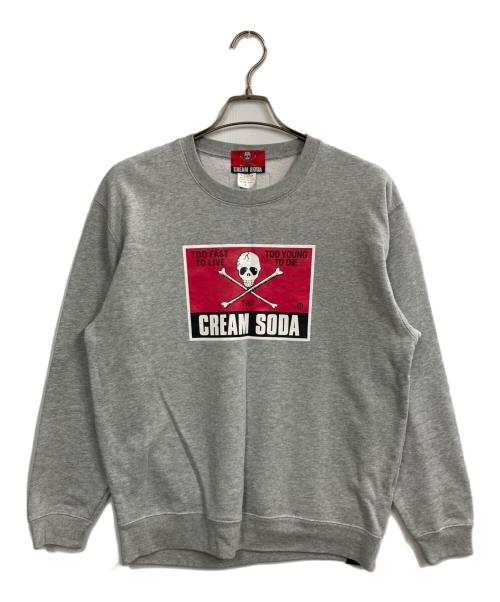 CREAM SODA（クリームソーダ）CREAM SODA (クリームソーダ) 50周年記念プリントスウェット グレー サイズ:Lの古着・服飾アイテム