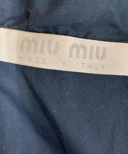 MIU MIU（ミュウミュウ）MIU MIU (ミュウミュウ) 比翼ホックロングシャツ ネイビー サイズ:44の古着・服飾アイテム