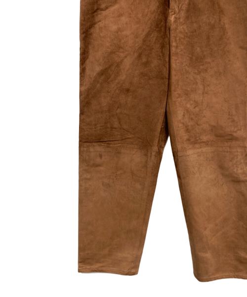 JONES NEW YORK（ジョーンズ ニューヨーク）Jones New York (ジョーンズ ニューヨーク) スエードレザーテーパードパンツ ブラウン サイズ:10の古着・服飾アイテム