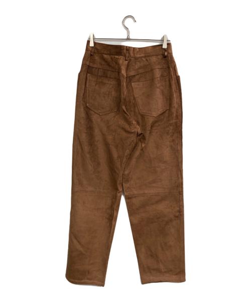 JONES NEW YORK（ジョーンズ ニューヨーク）Jones New York (ジョーンズ ニューヨーク) スエードレザーテーパードパンツ ブラウン サイズ:10の古着・服飾アイテム