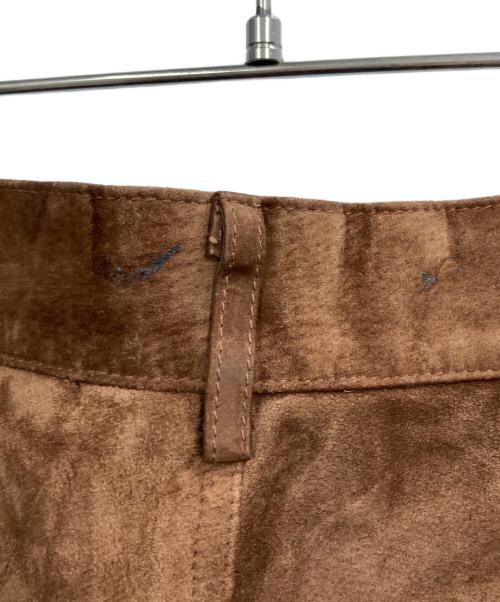 JONES NEW YORK（ジョーンズ ニューヨーク）Jones New York (ジョーンズ ニューヨーク) スエードレザーテーパードパンツ ブラウン サイズ:10の古着・服飾アイテム