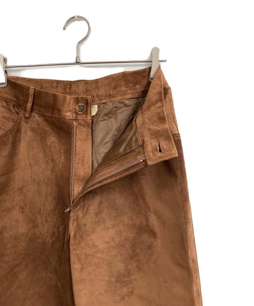 JONES NEW YORK（ジョーンズ ニューヨーク）Jones New York (ジョーンズ ニューヨーク) スエードレザーテーパードパンツ ブラウン サイズ:10の古着・服飾アイテム