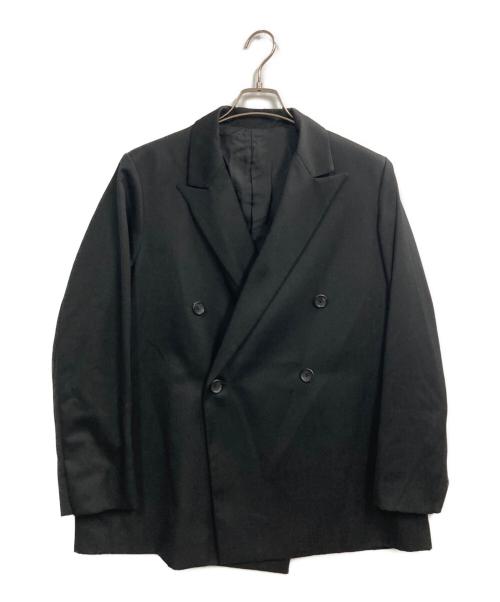 Lui's（ルイス）Lui's (ルイス) ウール混ベネシャンダブルボクシージャケット ブラック サイズ:Sの古着・服飾アイテム