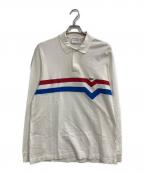 LACOSTEラコステ）の古着「切り替えラインオーガニックコットンポロシャツ」｜ホワイト