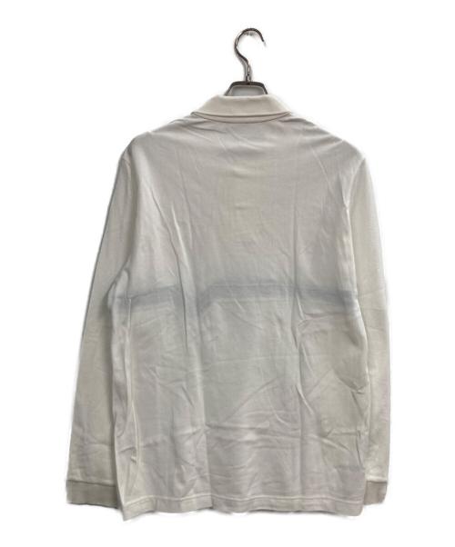 LACOSTE（ラコステ）LACOSTE (ラコステ) 切り替えラインオーガニックコットンポロシャツ ホワイト サイズ:Lの古着・服飾アイテム
