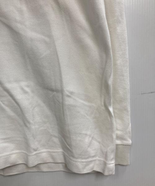 LACOSTE（ラコステ）LACOSTE (ラコステ) 切り替えラインオーガニックコットンポロシャツ ホワイト サイズ:Lの古着・服飾アイテム