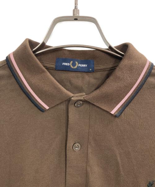 FRED PERRY（フレッドペリー）FRED PERRY (フレッドペリー) ポロシャツ ブラウン サイズ:Mの古着・服飾アイテム