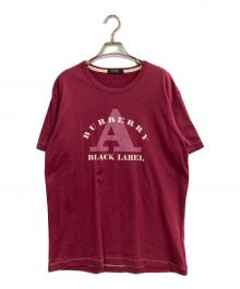 BURBERRY BLACK LABEL（バーバリーブラックレーベル）の古着「プリントTシャツ」｜レッド