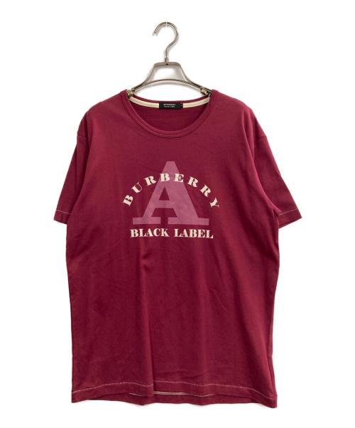 BURBERRY BLACK LABEL（バーバリーブラックレーベル）BURBERRY BLACK LABEL (バーバリーブラックレーベル) プリントTシャツ レッド サイズ:3の古着・服飾アイテム