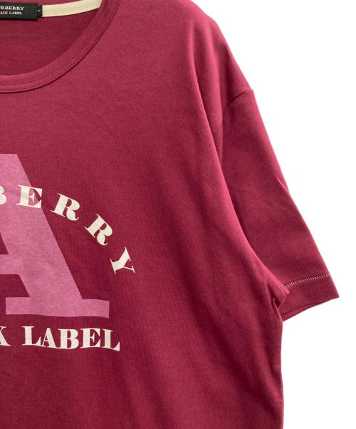 BURBERRY BLACK LABEL（バーバリーブラックレーベル）BURBERRY BLACK LABEL (バーバリーブラックレーベル) プリントTシャツ レッド サイズ:3の古着・服飾アイテム