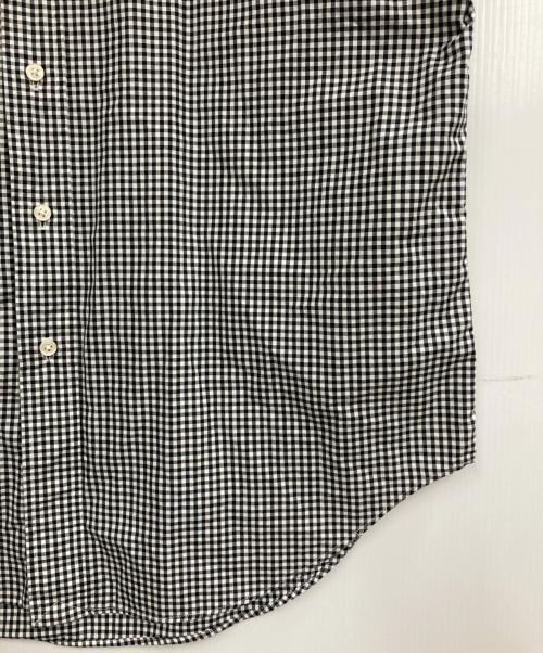 RALPH LAUREN（ラルフローレン）RALPH LAUREN (ラルフローレン) S/Sギンガムチェックシャツ ホワイト×ブラック サイズ:XLの古着・服飾アイテム