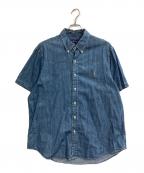 RALPH LAURENラルフローレン）の古着「S/Sデニムボタンダウンシャツ」｜ブルー