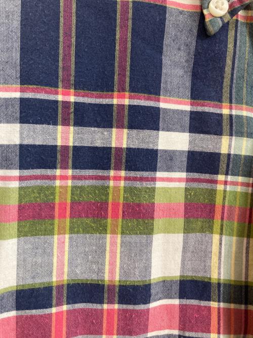 RALPH LAUREN（ラルフローレン）RALPH LAUREN (ラルフローレン) S/Sチェックボタンダウンシャツ ピンク×ネイビー サイズ:LLの古着・服飾アイテム