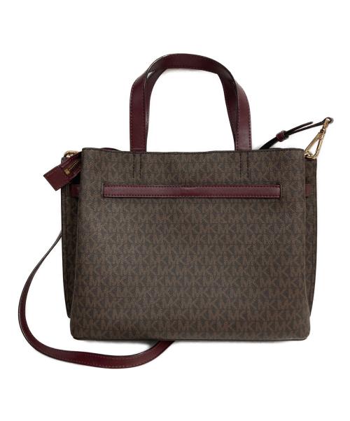MICHAEL KORS（マイケル・コース）MICHAEL KORS (マイケル・コース) エミリアMKシグネチャーラージサッチェル ブラウンの古着・服飾アイテム