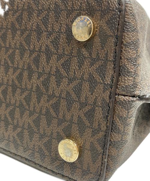 MICHAEL KORS（マイケル・コース）MICHAEL KORS (マイケル・コース) エミリアMKシグネチャーラージサッチェル ブラウンの古着・服飾アイテム