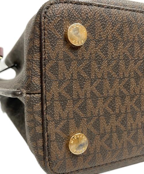 MICHAEL KORS（マイケル・コース）MICHAEL KORS (マイケル・コース) エミリアMKシグネチャーラージサッチェル ブラウンの古着・服飾アイテム